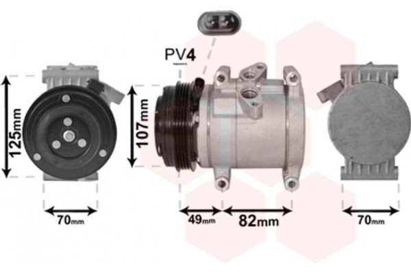 Van Wezel Συμπιεστής, συστ. Κλιματισμού - 0800K039