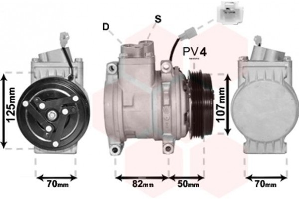 Van Wezel Συμπιεστής, συστ. Κλιματισμού - 0800K041