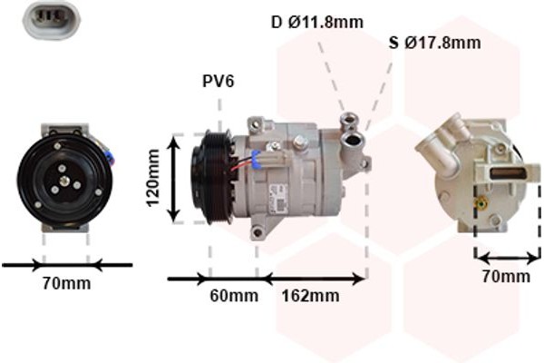 Van Wezel Συμπιεστής, συστ. Κλιματισμού - 0800K052