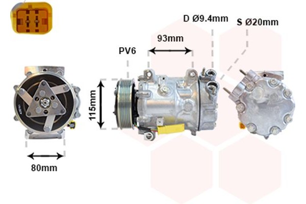 Van Wezel Συμπιεστής, συστ. Κλιματισμού - 0901K706