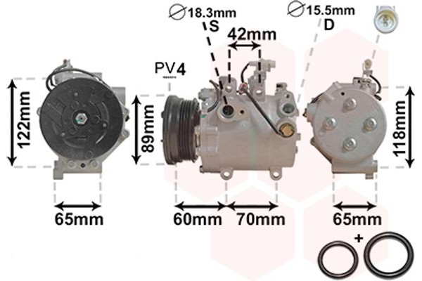 Van Wezel Συμπιεστής, συστ. Κλιματισμού - 5200K125