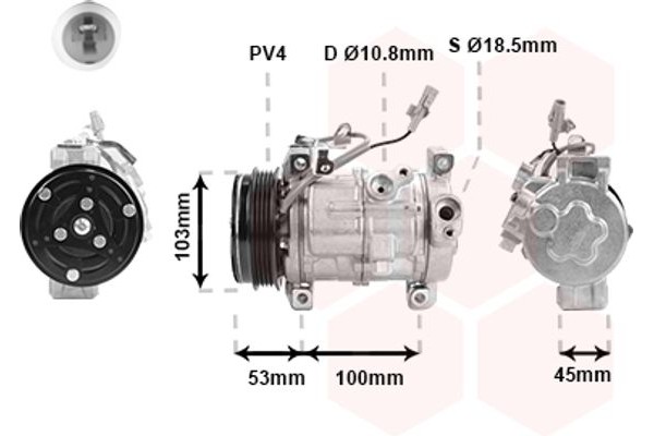 Van Wezel Συμπιεστής, συστ. Κλιματισμού - 5201K700