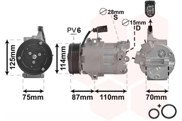 Van Wezel Συμπιεστής, συστ. Κλιματισμού - 5801K705