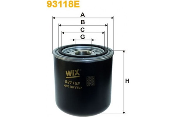 Wix Filters Αφυγραντήρας, σύστ. πεπ. Αέρα - 93118E