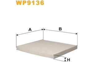 Wix Filters Φίλτρο, Αέρας Εσωτερικού Χώρου - WP9136