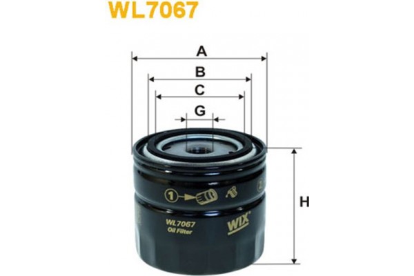 Wix Filters Φίλτρο Λαδιού - WL7067