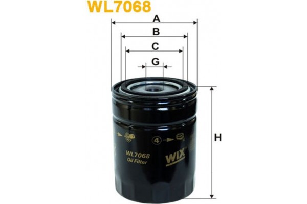 Wix Filters Φίλτρο Λαδιού - WL7068