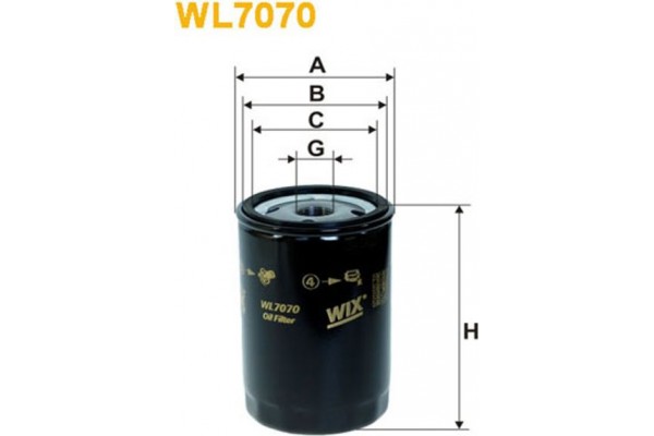 Wix Filters Φίλτρο Λαδιού - WL7070