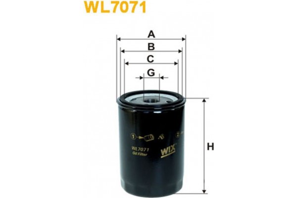 Wix Filters Φίλτρο Λαδιού - WL7071