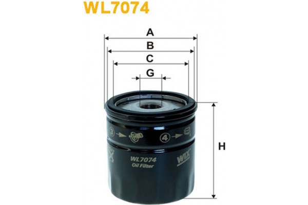 Wix Filters Φίλτρο Λαδιού - WL7074