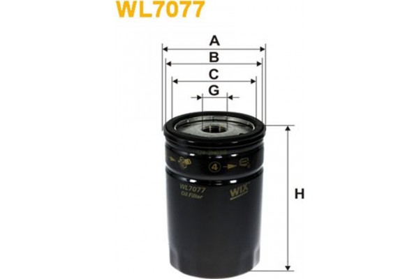 Wix Filters Φίλτρο Λαδιού - WL7077