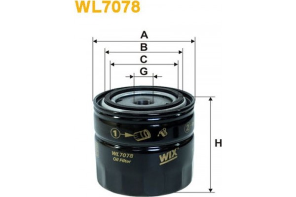 Wix Filters Φίλτρο Λαδιού - WL7078