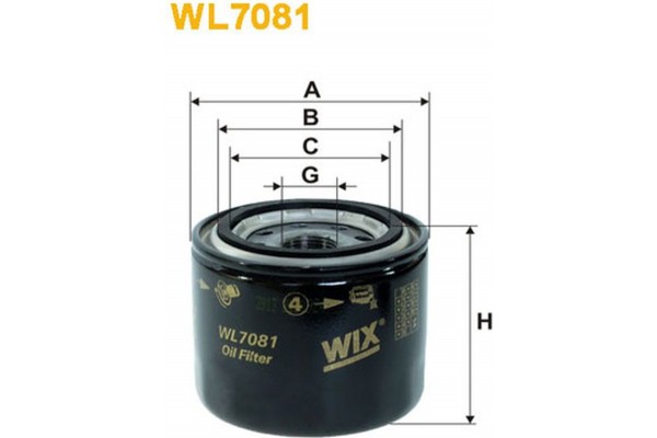 Wix Filters Φίλτρο Λαδιού - WL7081
