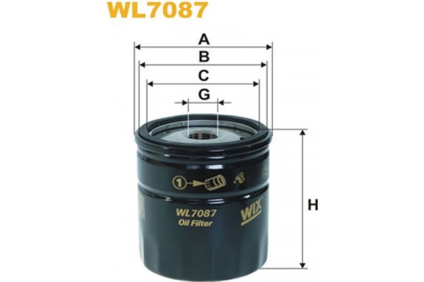 Wix Filters Φίλτρο Λαδιού - WL7087