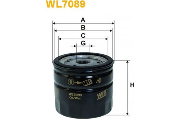 Wix Filters Φίλτρο Λαδιού - WL7089