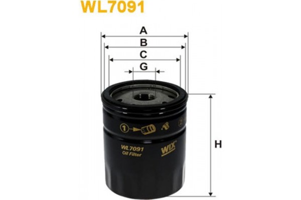 Wix Filters Φίλτρο Λαδιού - WL7091