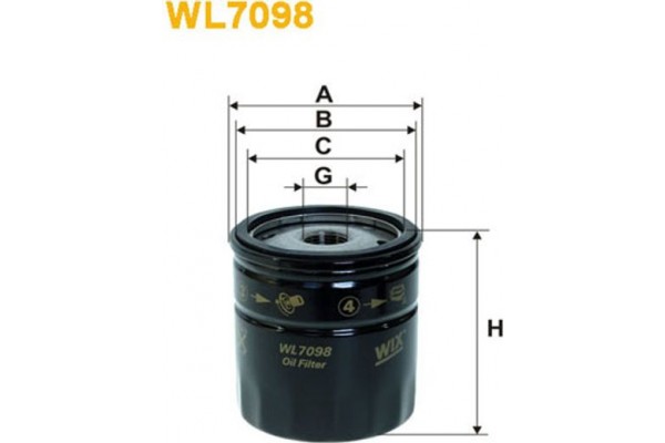 Wix Filters Φίλτρο Λαδιού - WL7098