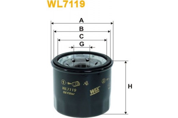 Wix Filters Φίλτρο Λαδιού - WL7119