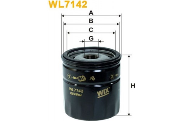 Wix Filters Φίλτρο Λαδιού - WL7142