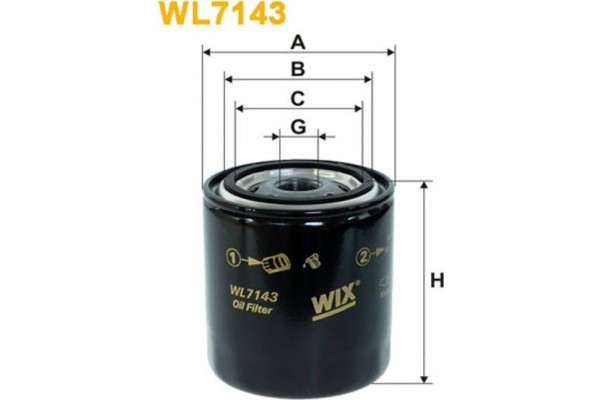 Wix Filters Φίλτρο Λαδιού - WL7143