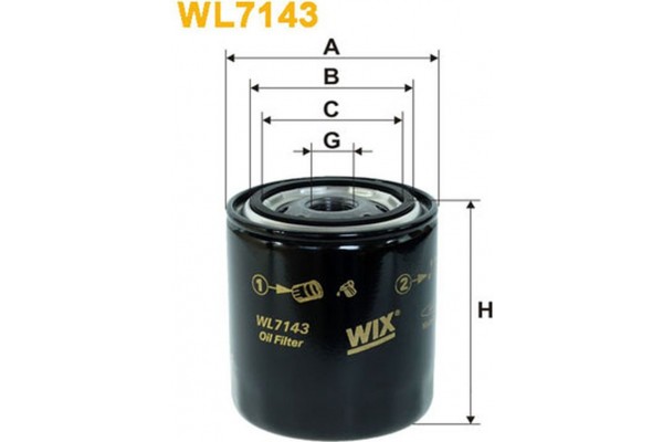 Wix Filters Φίλτρο Λαδιού - WL7143
