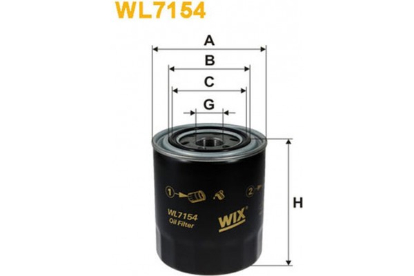 Wix Filters Φίλτρο Λαδιού - WL7154