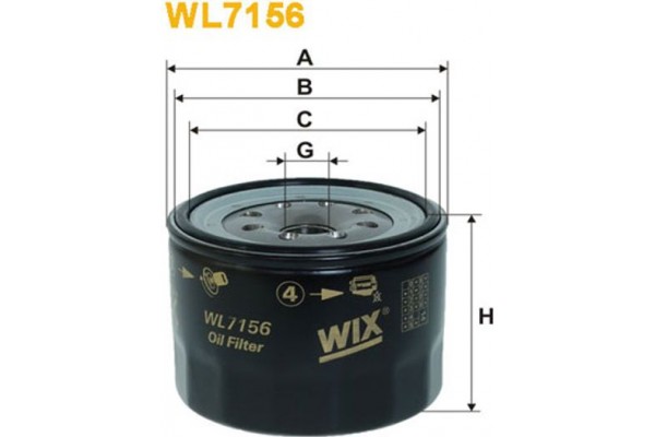 Wix Filters Φίλτρο Λαδιού - WL7156