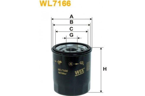 Wix Filters Φίλτρο Λαδιού - WL7166