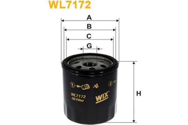 Wix Filters Φίλτρο Λαδιού - WL7172