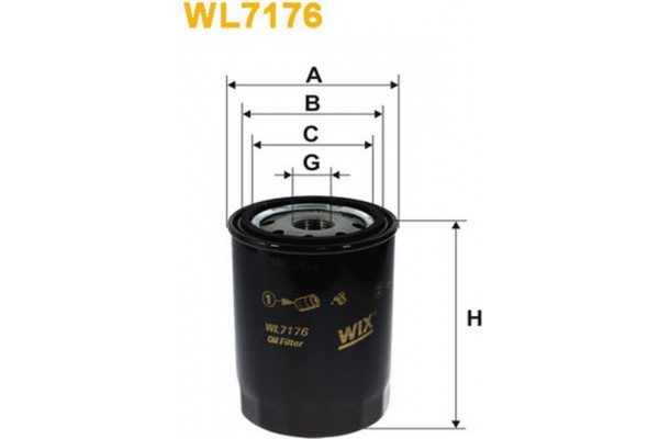 Wix Filters Φίλτρο Λαδιού - WL7176