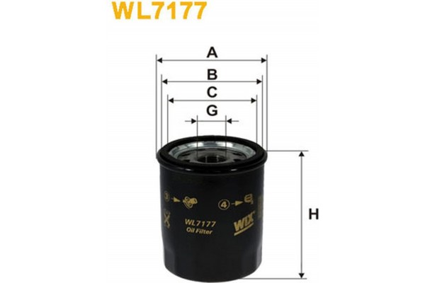 Wix Filters Φίλτρο Λαδιού - WL7177