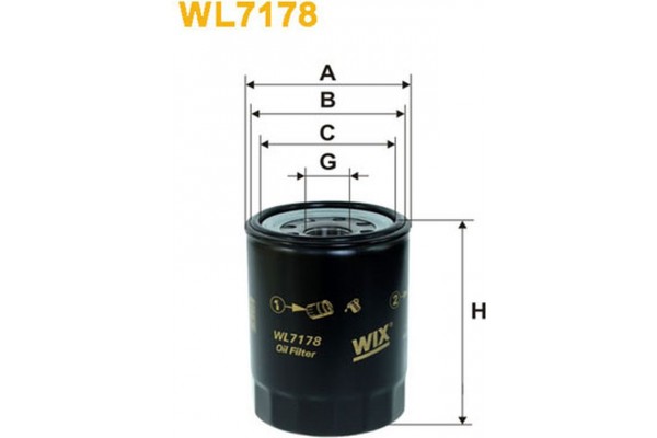 Wix Filters Φίλτρο Λαδιού - WL7178
