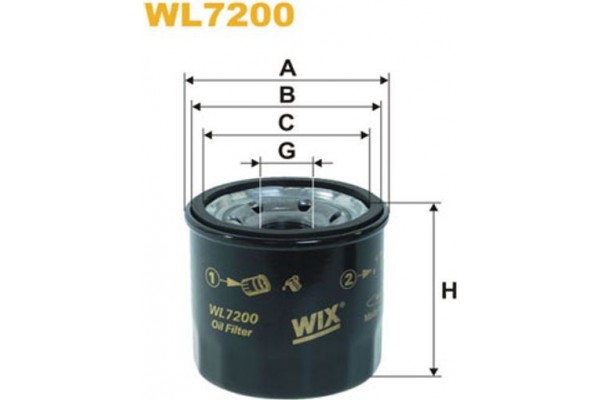 Wix Filters Φίλτρο Λαδιού - WL7200