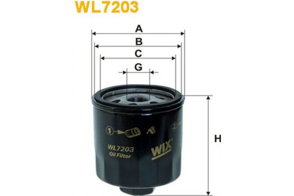 Wix Filters Φίλτρο Λαδιού - WL7203