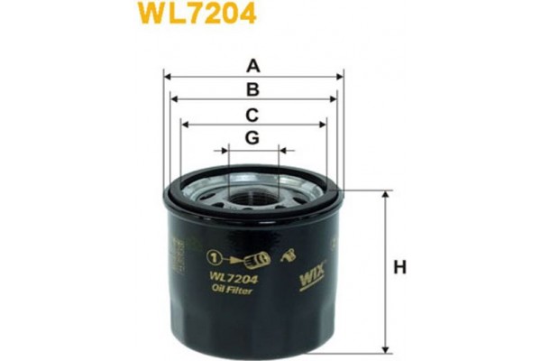 Wix Filters Φίλτρο Λαδιού - WL7204