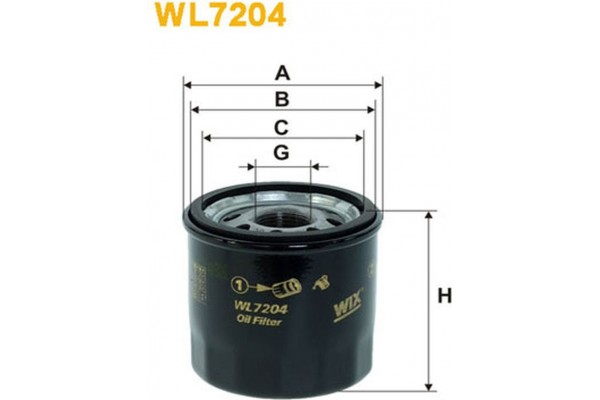 Wix Filters Φίλτρο Λαδιού - WL7204