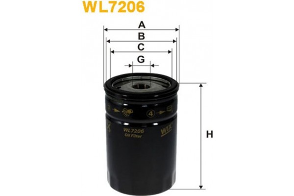 Wix Filters Φίλτρο Λαδιού - WL7206