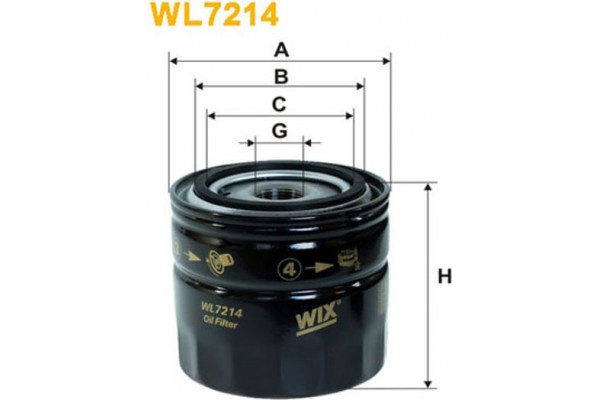 Wix Filters Φίλτρο Λαδιού - WL7214