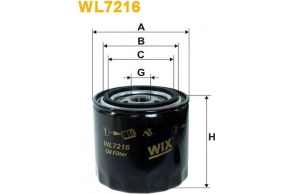 Wix Filters Φίλτρο Λαδιού - WL7216