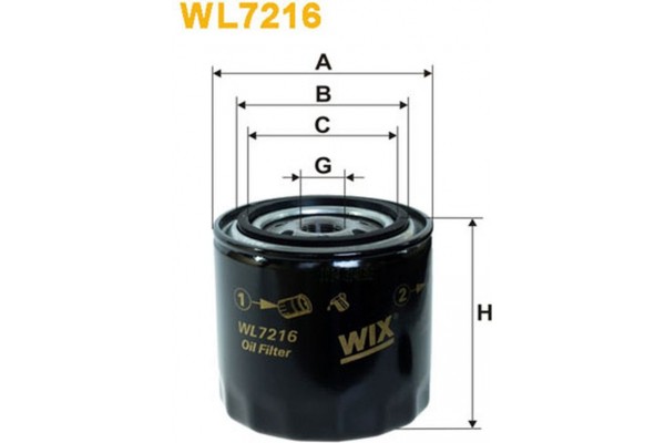 Wix Filters Φίλτρο Λαδιού - WL7216