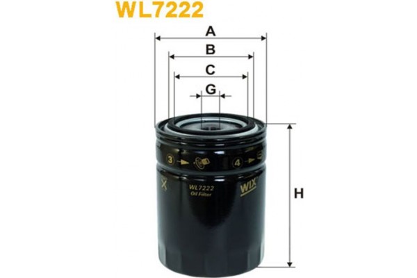 Wix Filters Φίλτρο Λαδιού - WL7222