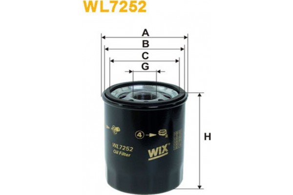 Wix Filters Φίλτρο Λαδιού - WL7252