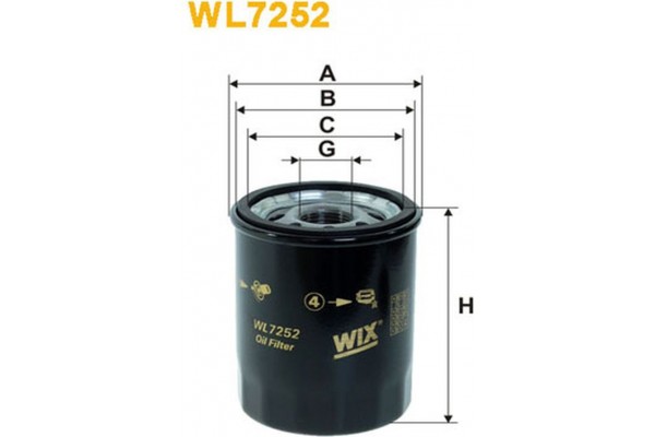 Wix Filters Φίλτρο Λαδιού - WL7252