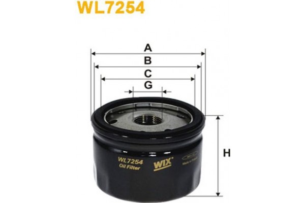 Wix Filters Φίλτρο Λαδιού - WL7254