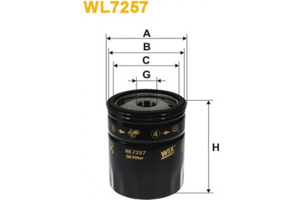 Wix Filters Φίλτρο Λαδιού - WL7257