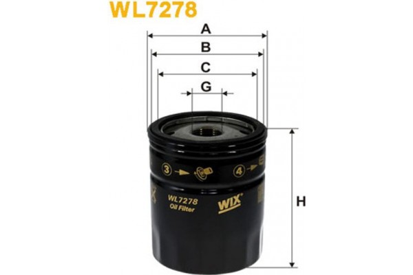 Wix Filters Φίλτρο Λαδιού - WL7278