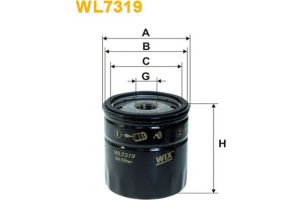 Wix Filters Φίλτρο Λαδιού - WL7319