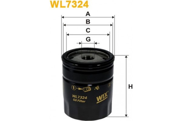 Wix Filters Φίλτρο Λαδιού - WL7324