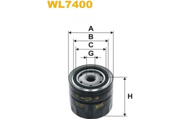 Wix Filters Φίλτρο Λαδιού - WL7400