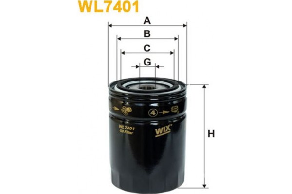 Wix Filters Φίλτρο Λαδιού - WL7401